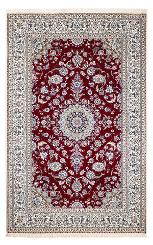 Tapis persan - Nain - Premium - 238 x 151 cm - rouge foncé