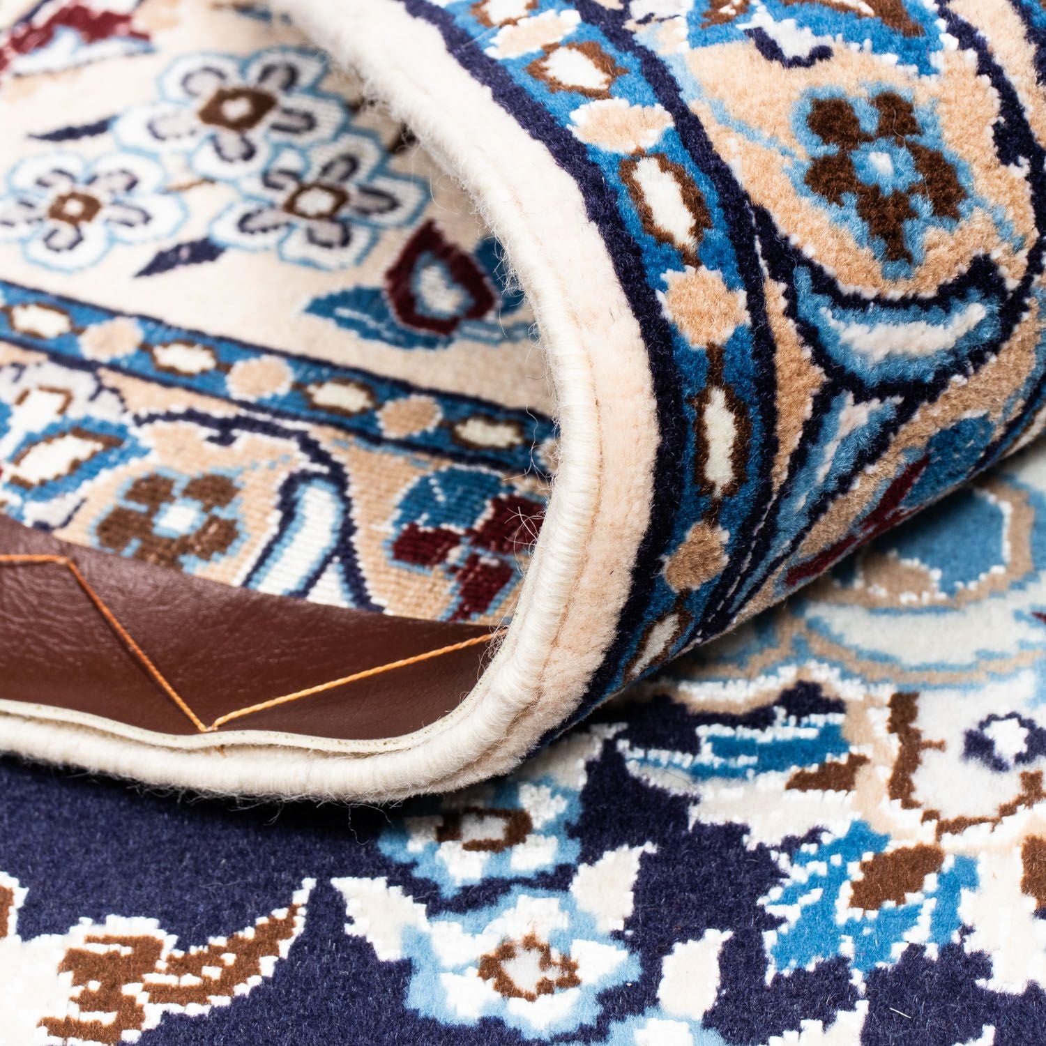 Tapis persan - Nain - Royal - 300 x 202 cm - bleu foncé
