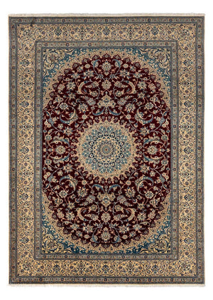 Tapis persan - Nain - Royal - 344 x 245 cm - rouge foncé