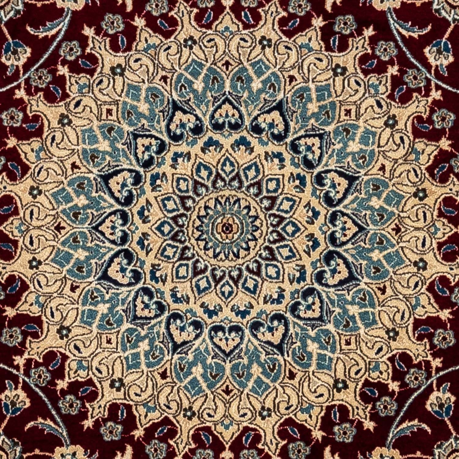 Tapis persan - Nain - Royal - 344 x 245 cm - rouge foncé