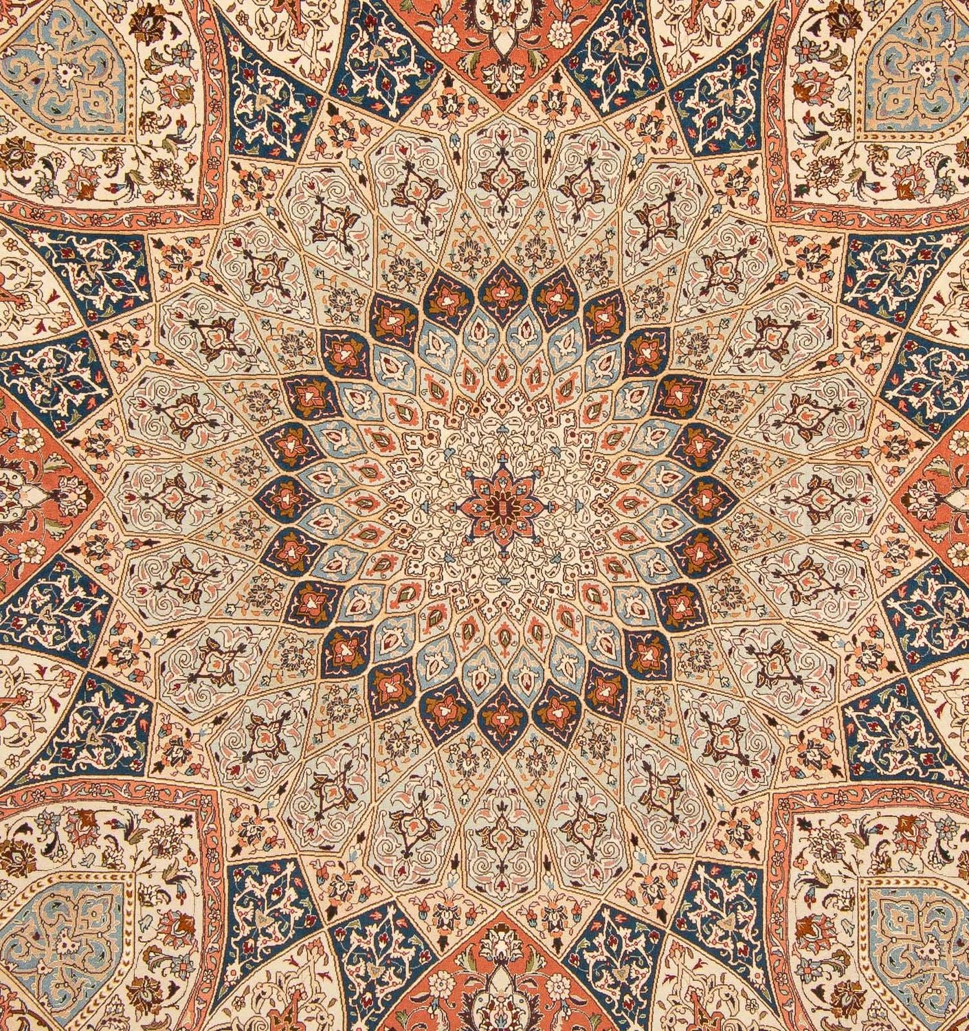 Tapis persan - Tabriz - Royal carré  - 264 x 253 cm - marron clair