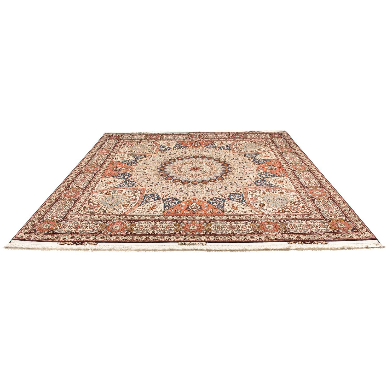 Tapis persan - Tabriz - Royal carré  - 264 x 253 cm - marron clair