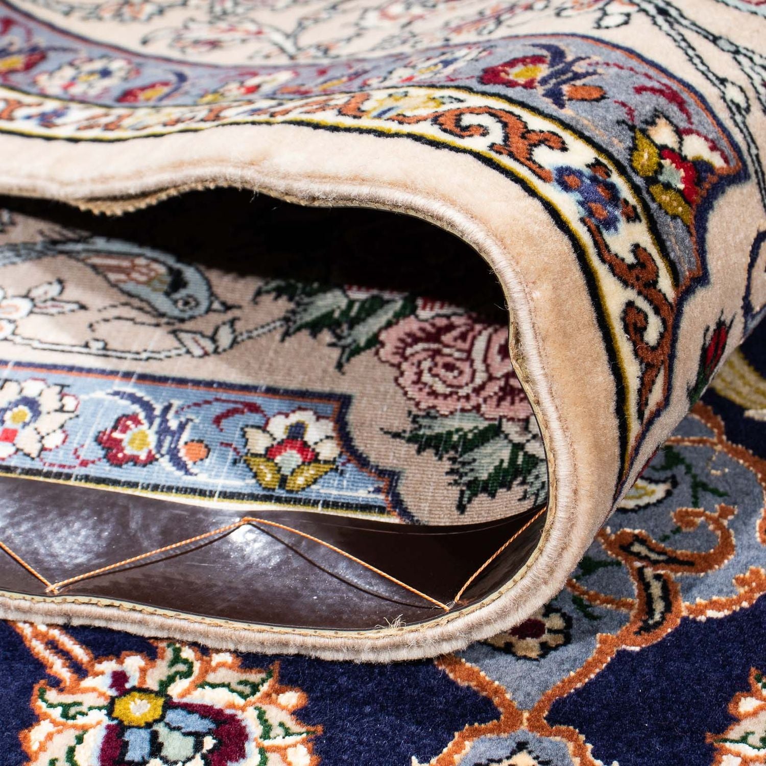 Tapis persan - Isfahan - Premium - 235 x 160 cm - bleu foncé