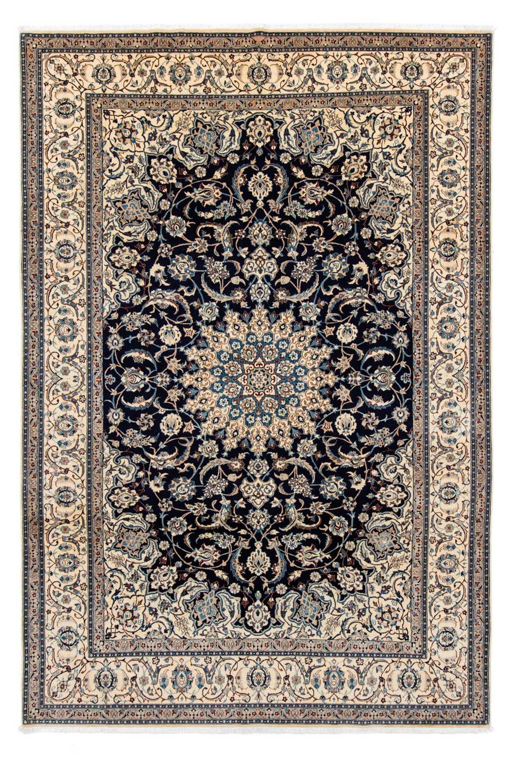 Tapis persan - Nain - Royal - 309 x 203 cm - noir