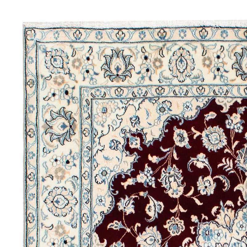 Tapis persan - Nain - Royal carré  - 156 x 145 cm - rouge foncé