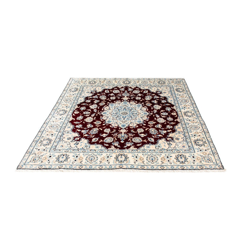 Tapis persan - Nain - Royal carré  - 156 x 145 cm - rouge foncé