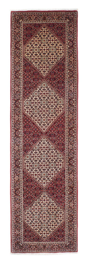 Tapis de couloir Tapis persan - Bidjar - 314 x 88 cm - rouge