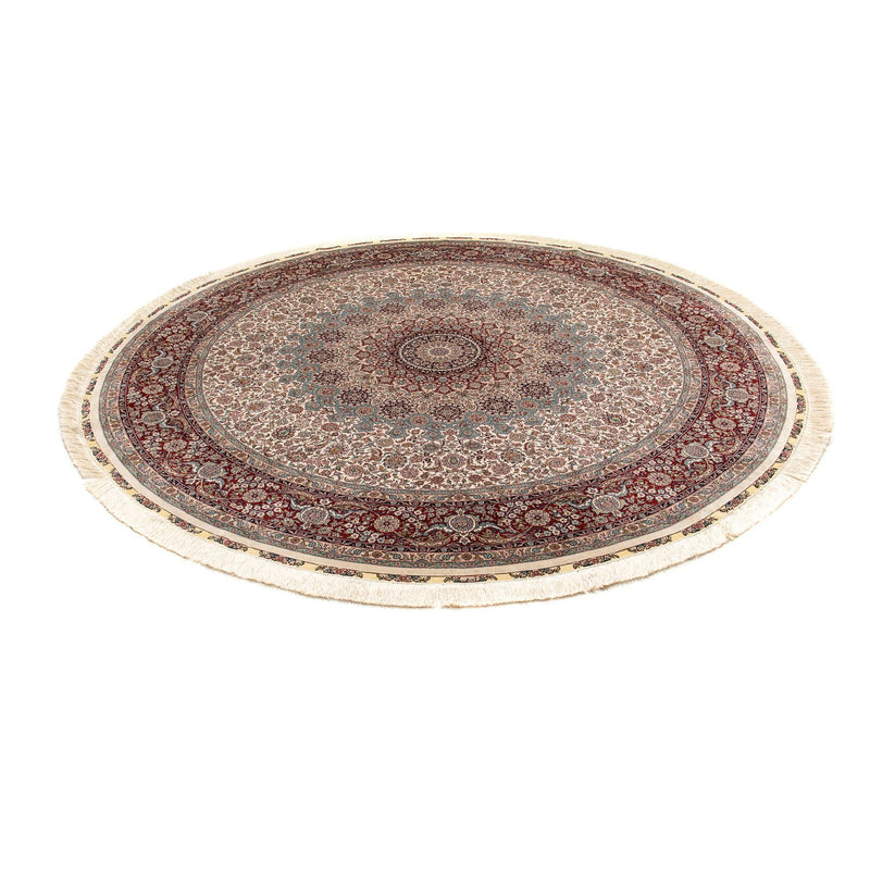 Tapis oriental - Hereke ronde  - 215 x 215 cm - marron clair