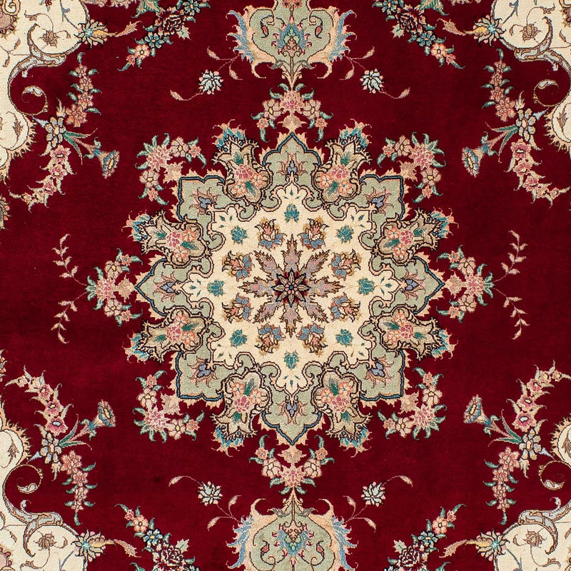 Tapis persan - Tabriz - Royal - 204 x 153 cm - rouge foncé