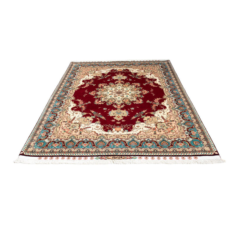 Tapis persan - Tabriz - Royal - 204 x 153 cm - rouge foncé