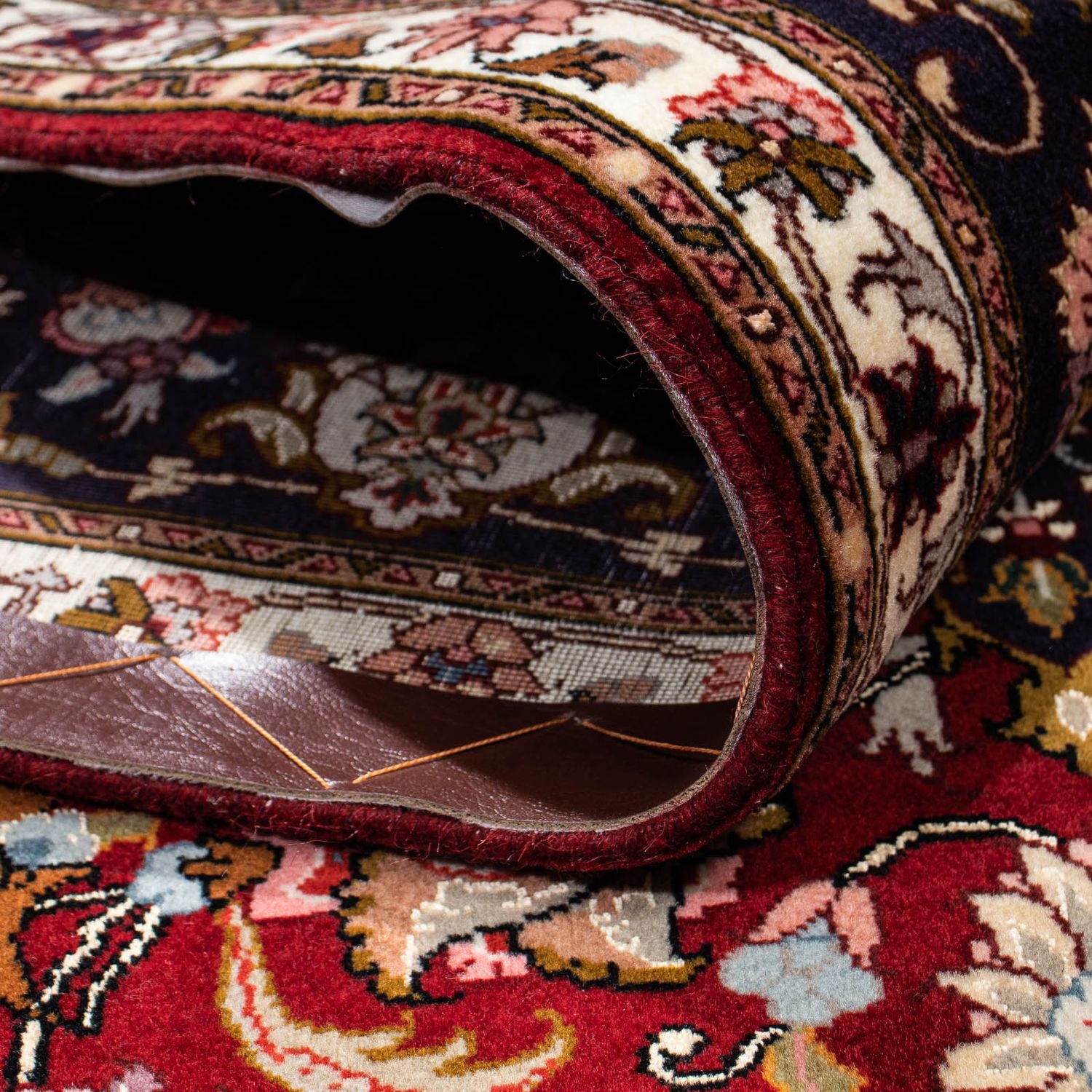 Tapis persan - Tabriz - Royal - 214 x 153 cm - rouge foncé