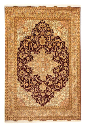 Tapis persan - Tabriz - Royal - 346 x 245 cm - marron clair