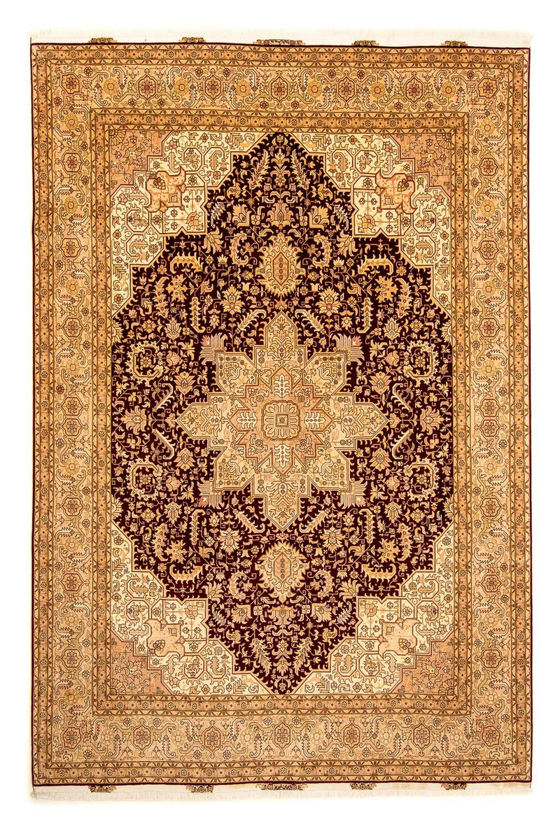 Tapis persan - Tabriz - Royal - 346 x 245 cm - marron clair