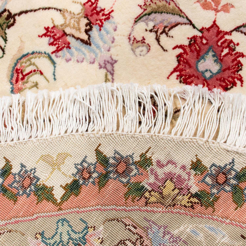 Tapis persan - Tabriz - Royal ronde  - 100 x 100 cm - beige