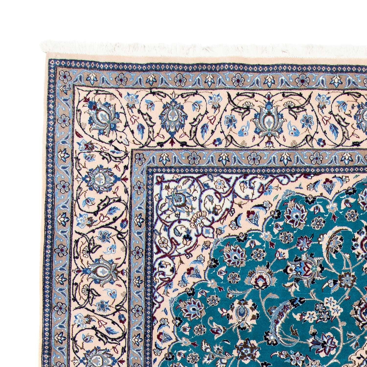 Tapis persan - Nain - Premium - 305 x 201 cm - bleu de mer
