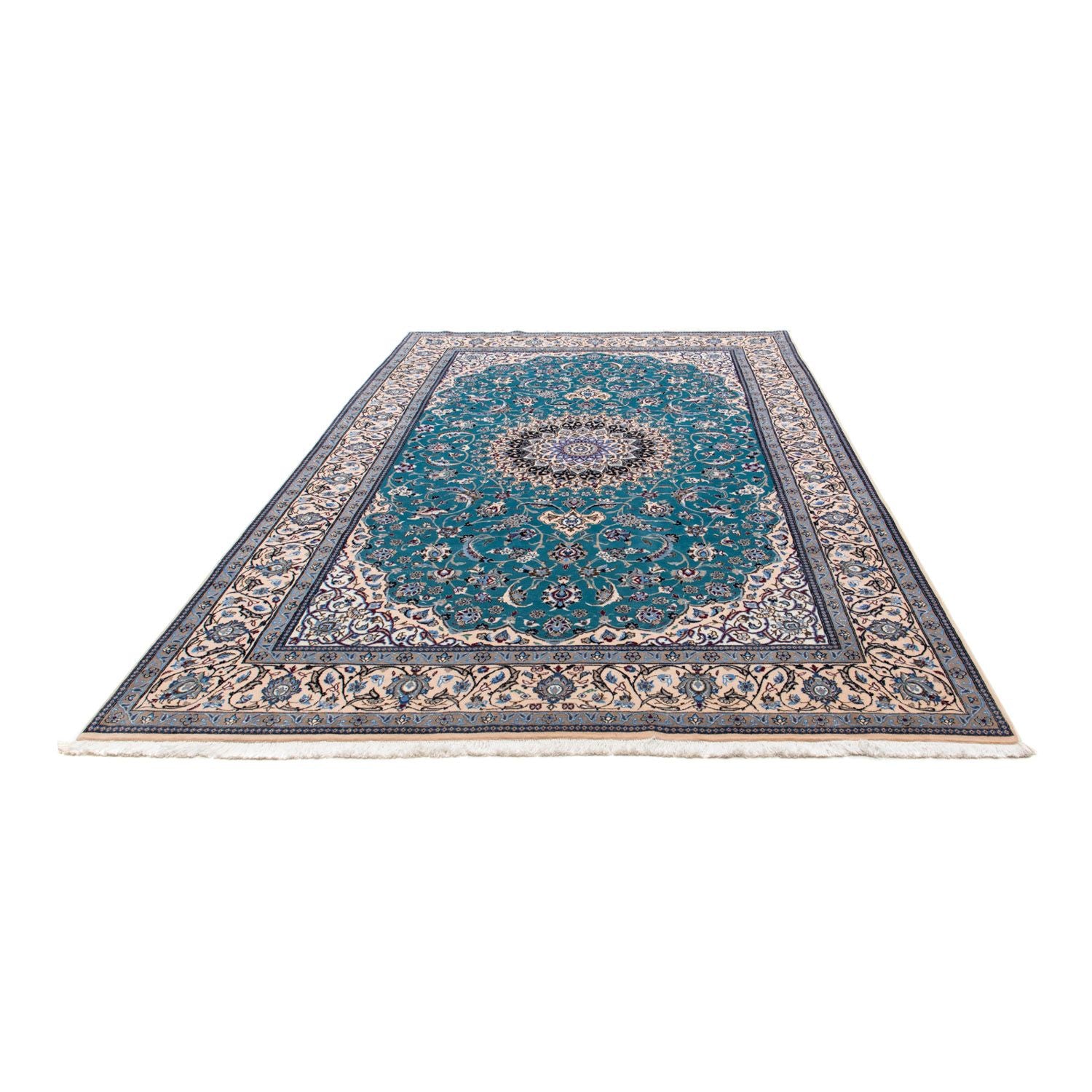 Tapis persan - Nain - Premium - 305 x 201 cm - bleu de mer