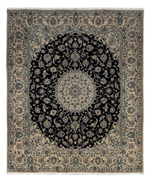 Tapis persan - Nain - Royal - 298 x 252 cm - noir