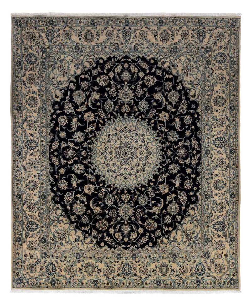 Tapis persan - Nain - Royal - 298 x 252 cm - noir