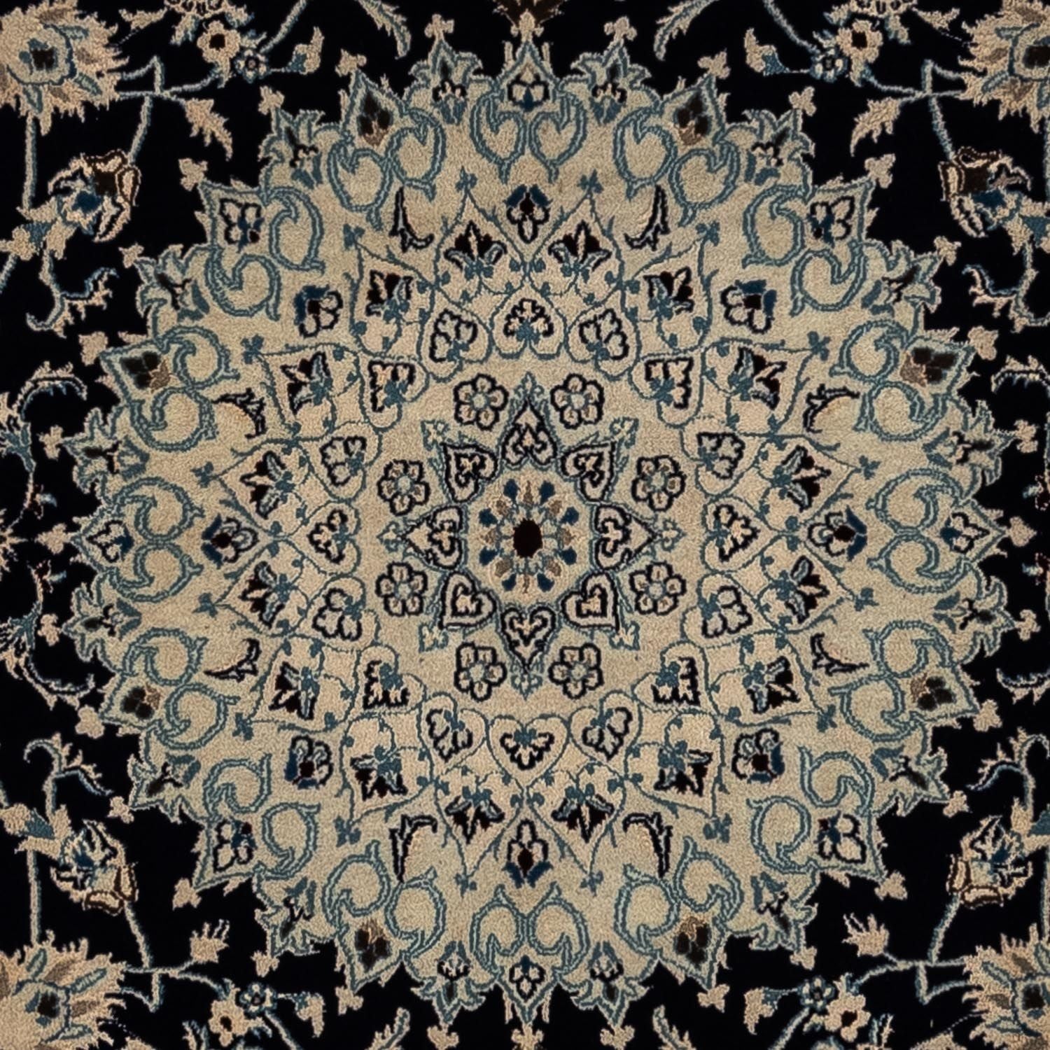 Tapis persan - Nain - Royal - 298 x 252 cm - noir