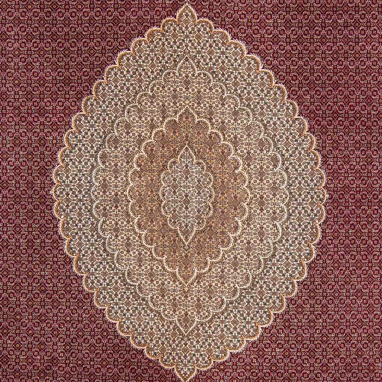 Tapis persan - Tabriz - 351 x 254 cm - rouge foncé