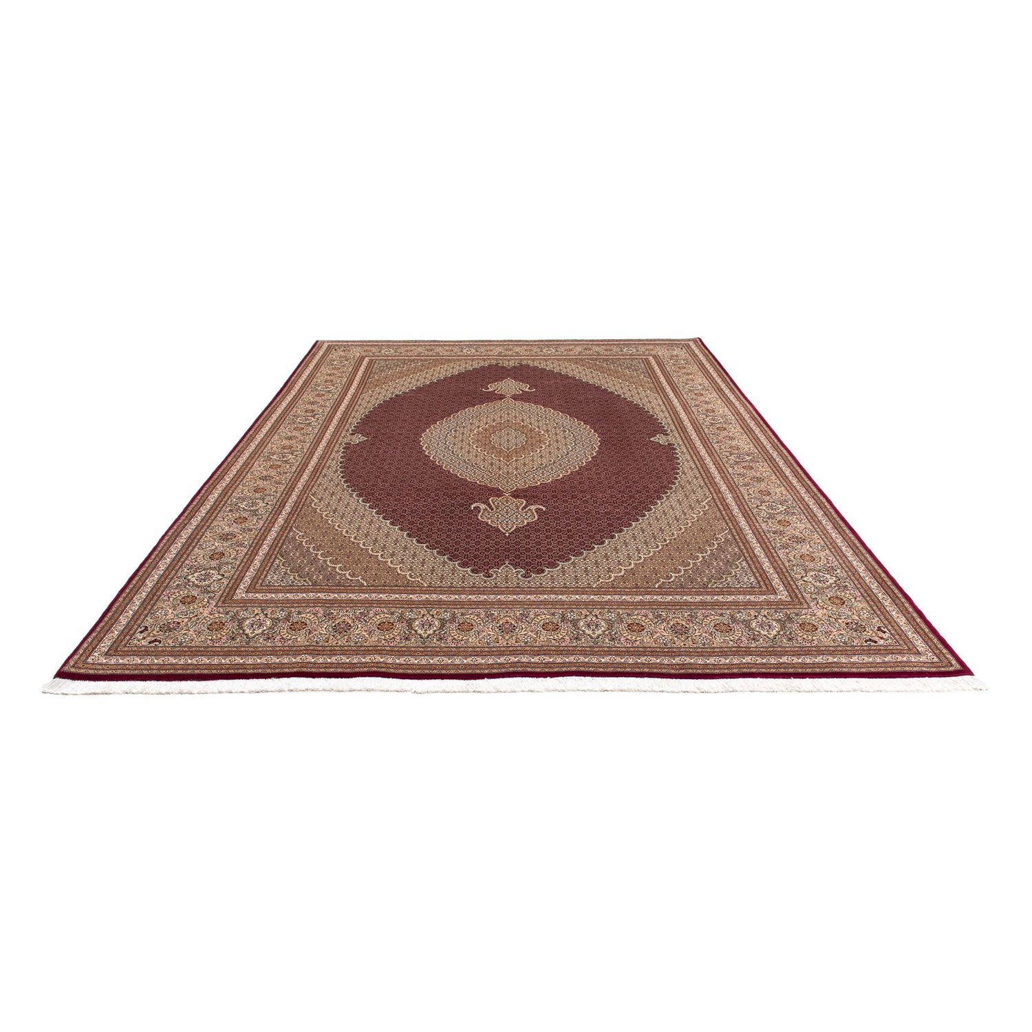 Tapis persan - Tabriz - 351 x 254 cm - rouge foncé