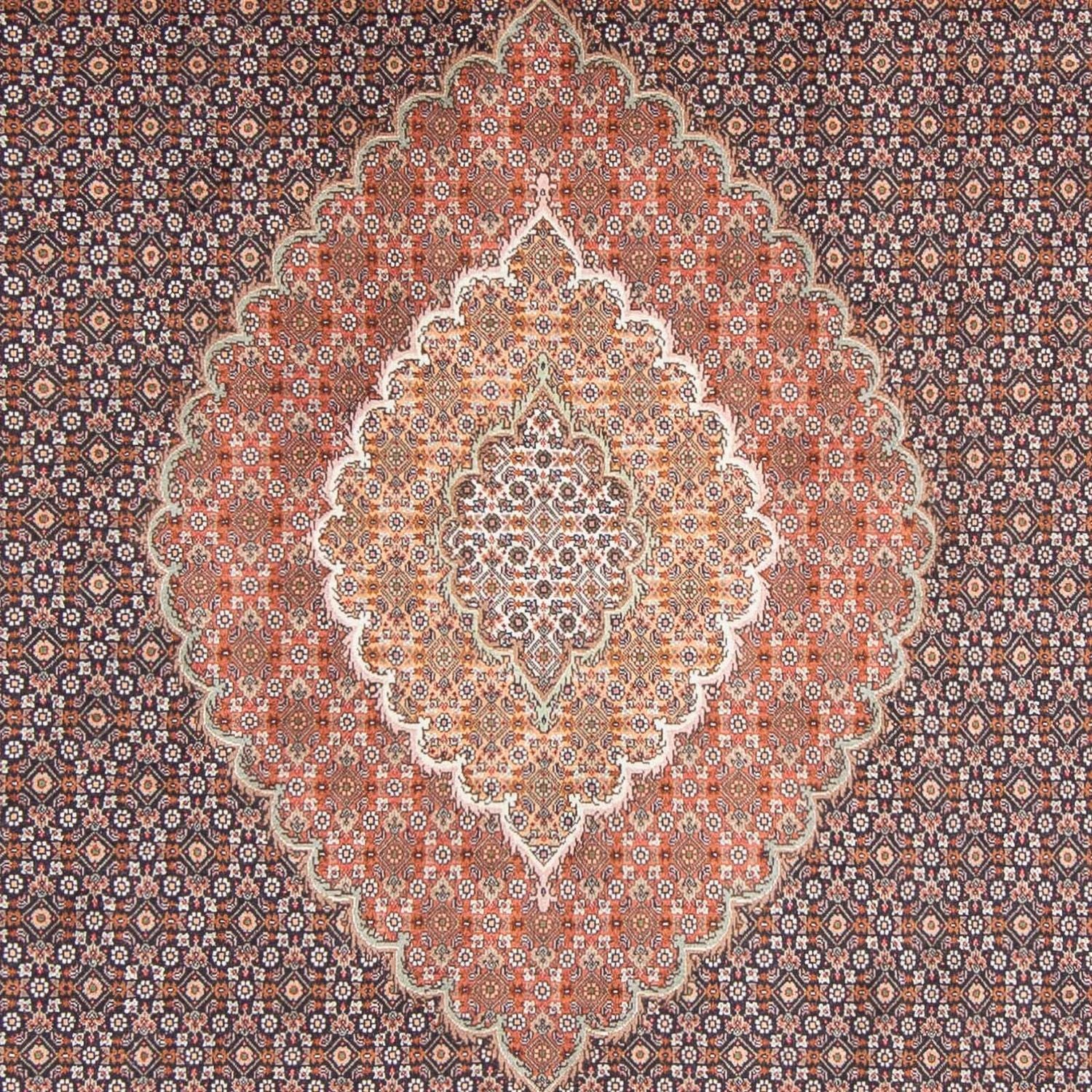 Tapis persan - Tabriz - 310 x 202 cm - bleu foncé