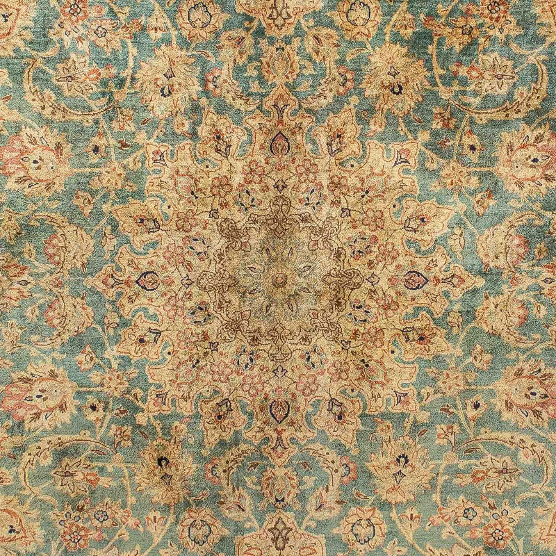 Tapis en soie - Ghom soie - Premium - 216 x 132 cm - bleu foncé