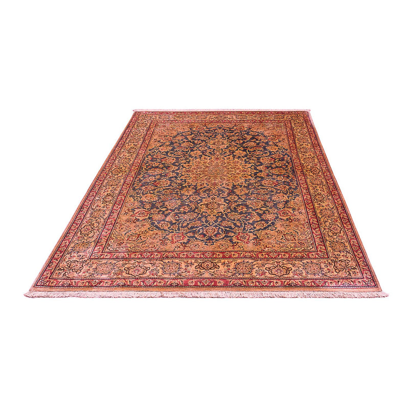 Tapis en soie - Ghom soie - Premium - 216 x 132 cm - bleu foncé