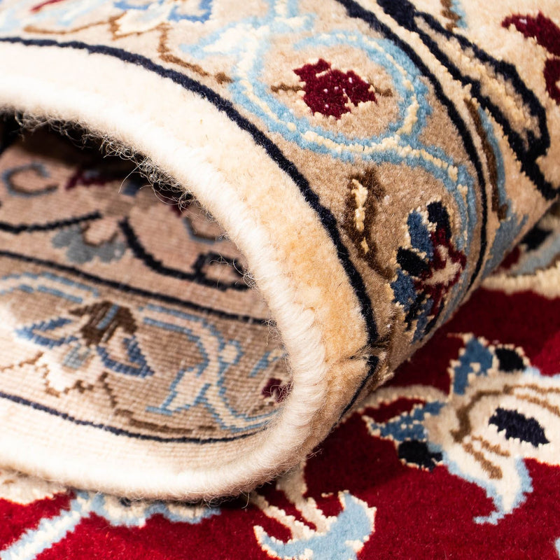 Tapis persan - Nain - Royal - 242 x 155 cm - rouge foncé