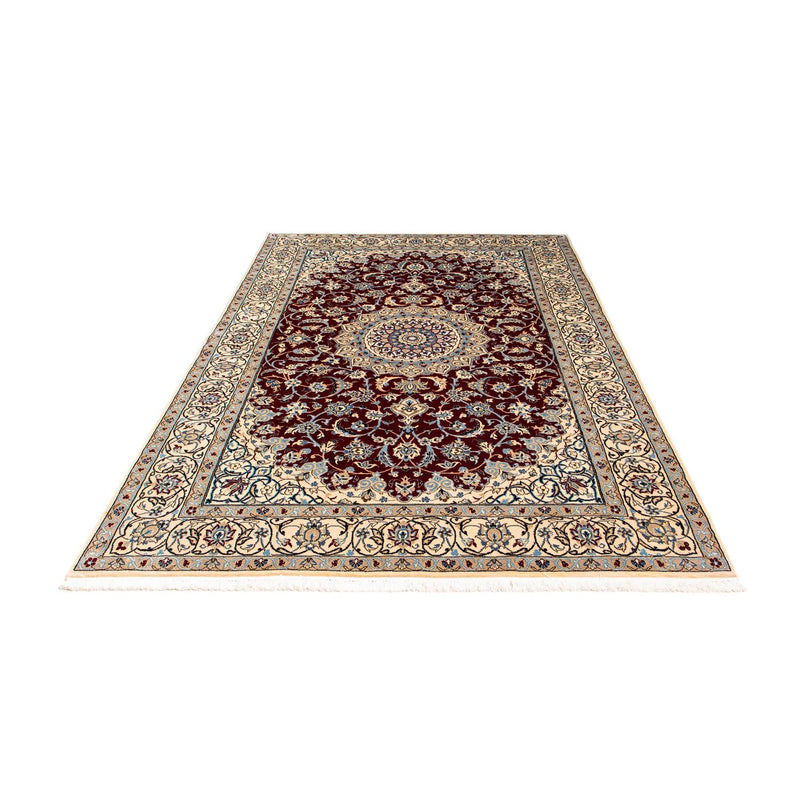 Tapis persan - Nain - Royal - 242 x 155 cm - rouge foncé