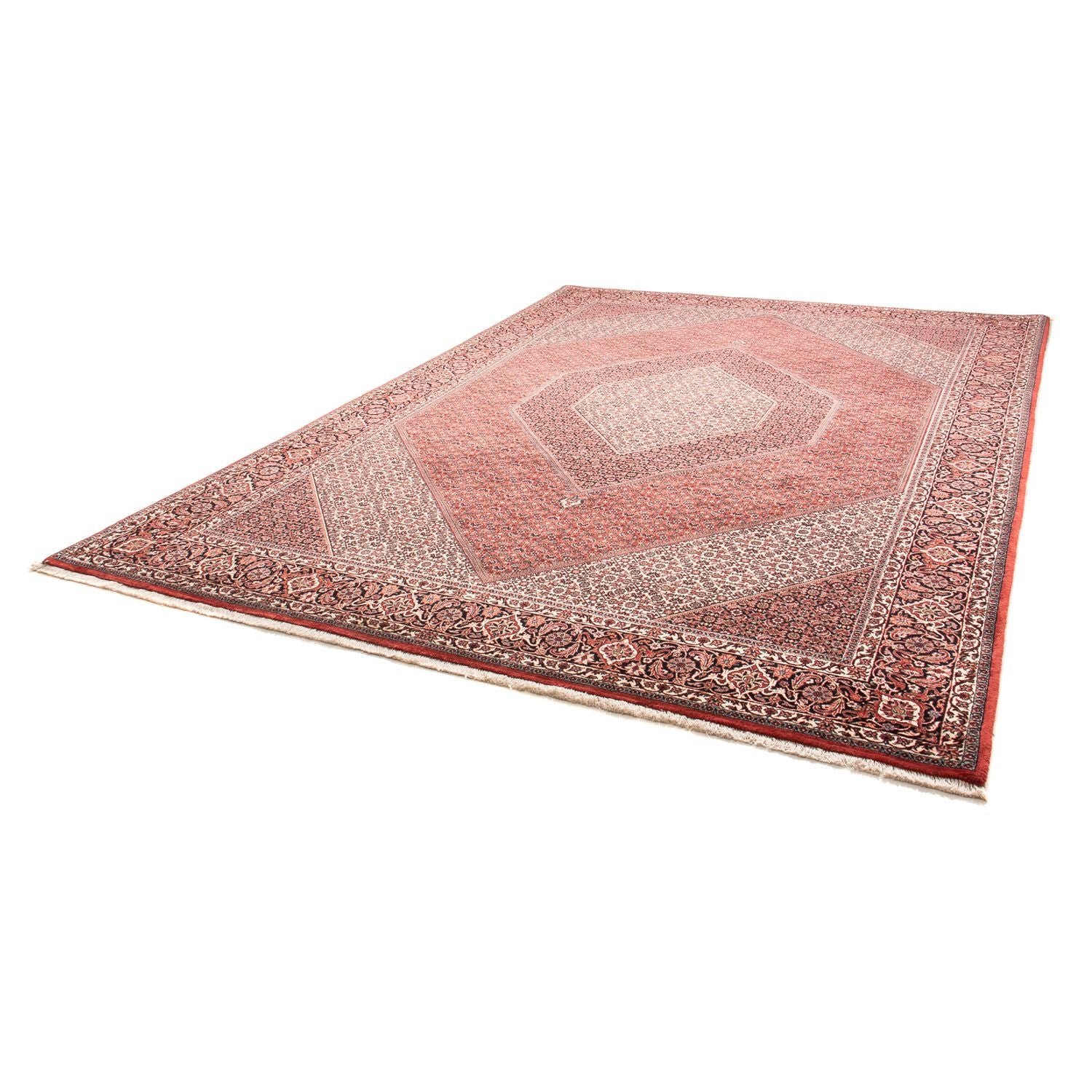 Tapis persan - Bidjar - 355 x 248 cm - rouge clair