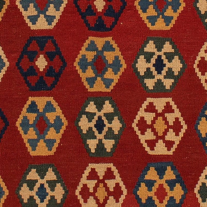 Tapis Kelim - Oriental - 212 x 152 cm - rouge foncé