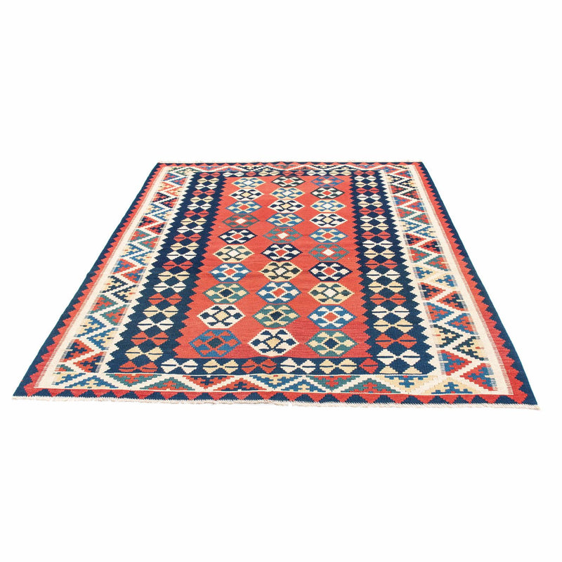 Tapis Kelim - Oriental - 195 x 156 cm - rouge