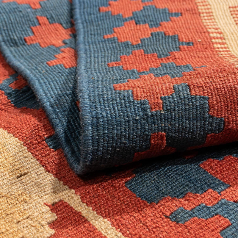 Tapis Kelim - Oriental - 181 x 155 cm - rouge foncé