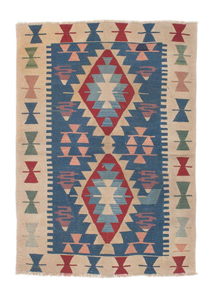 Tapis Kelim - Oriental - 160 x 115 cm - bleu