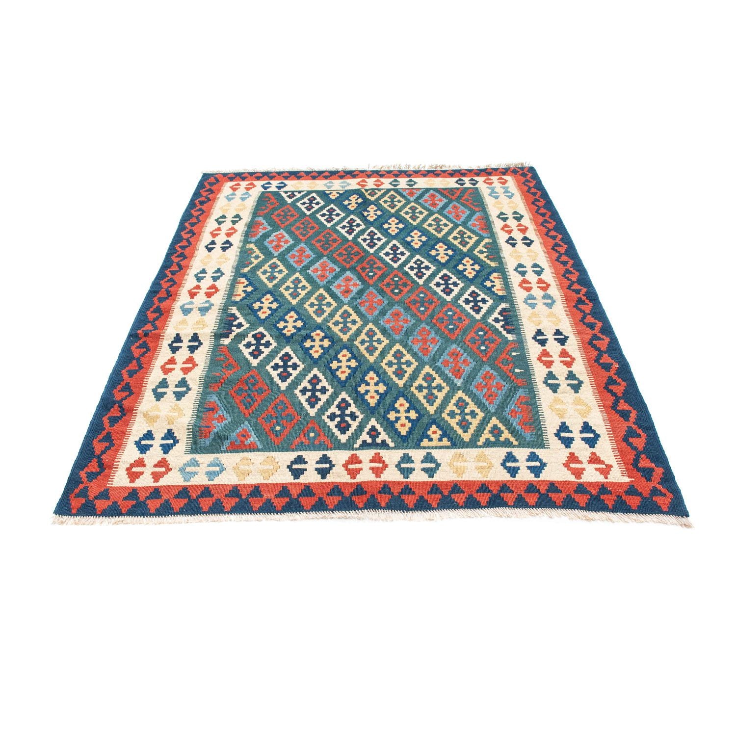 Tapis Kelim - Oriental - 193 x 131 cm - bleu