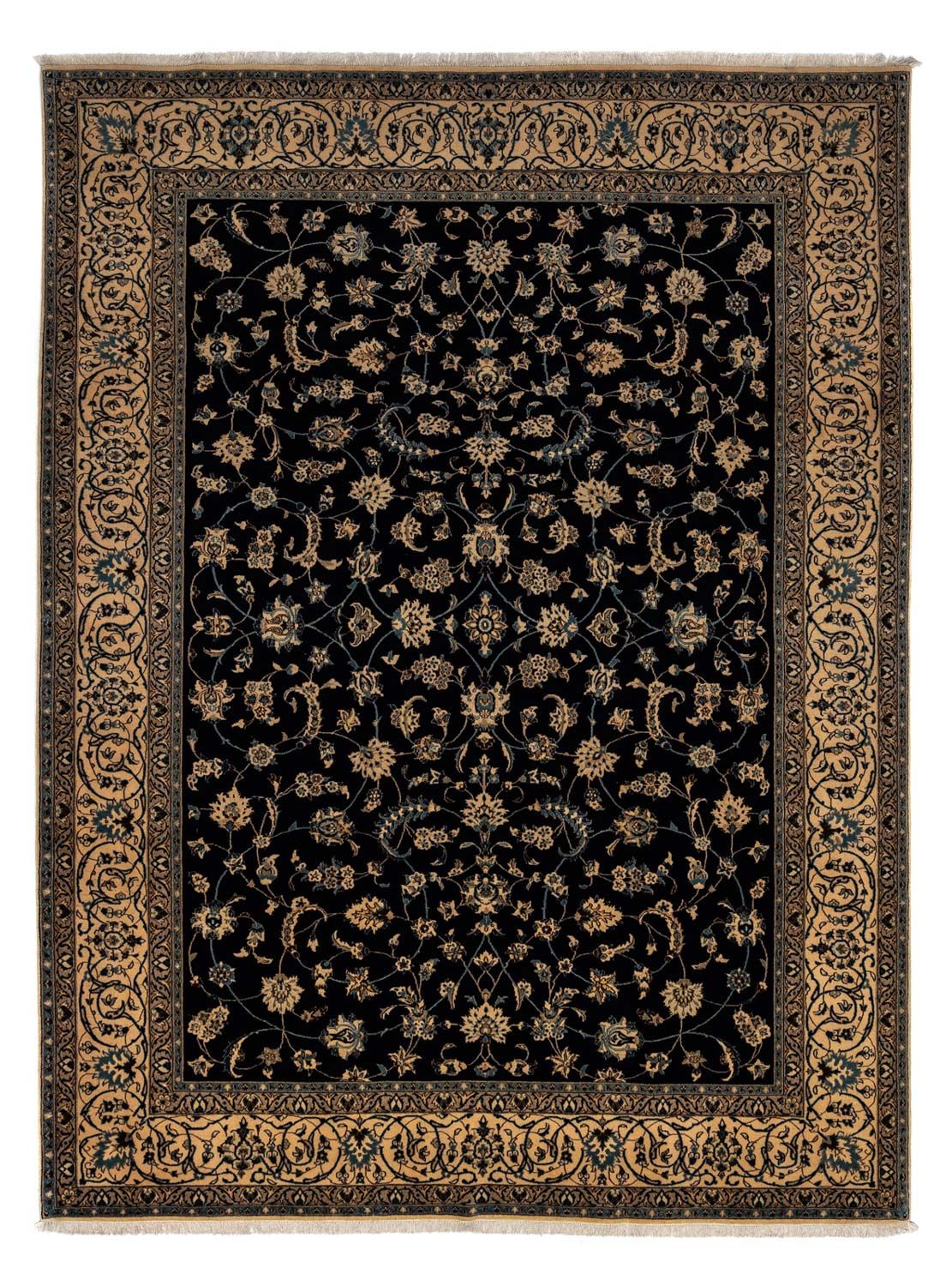 Tapis persan - Nain - Royal - 342 x 246 cm - noir