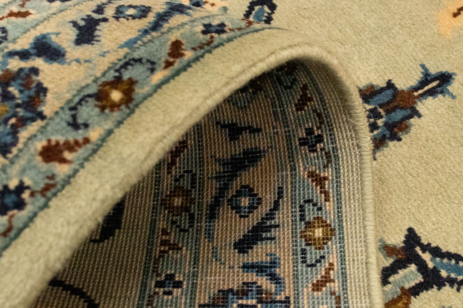 Tapis persan - Keshan - 138 x 69 cm - vert