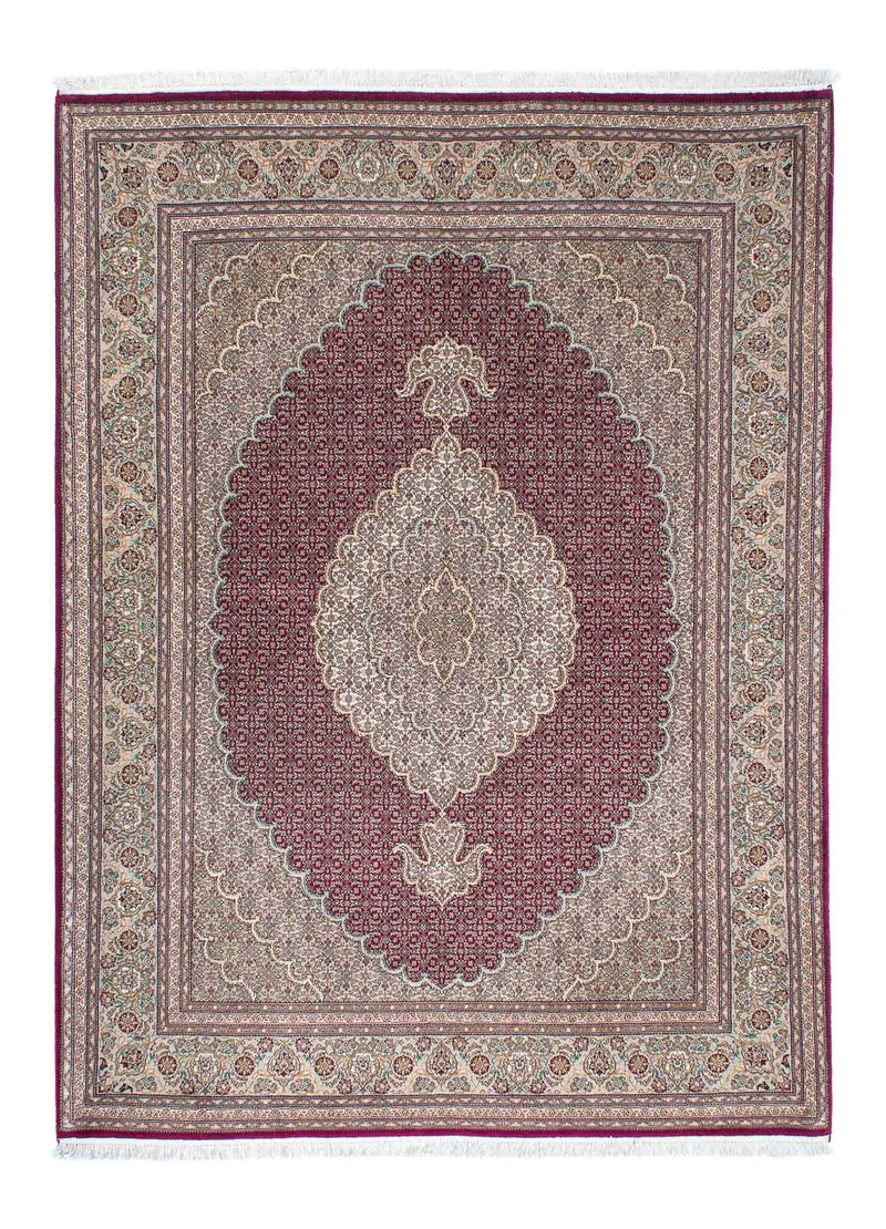 Tapis persan - Tabriz - 209 x 153 cm - rouge foncé