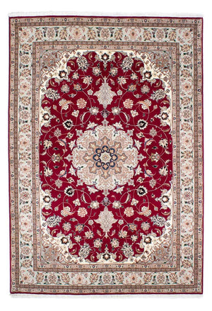 Tapis persan - Tabriz - Royal - 238 x 166 cm - rouge foncé