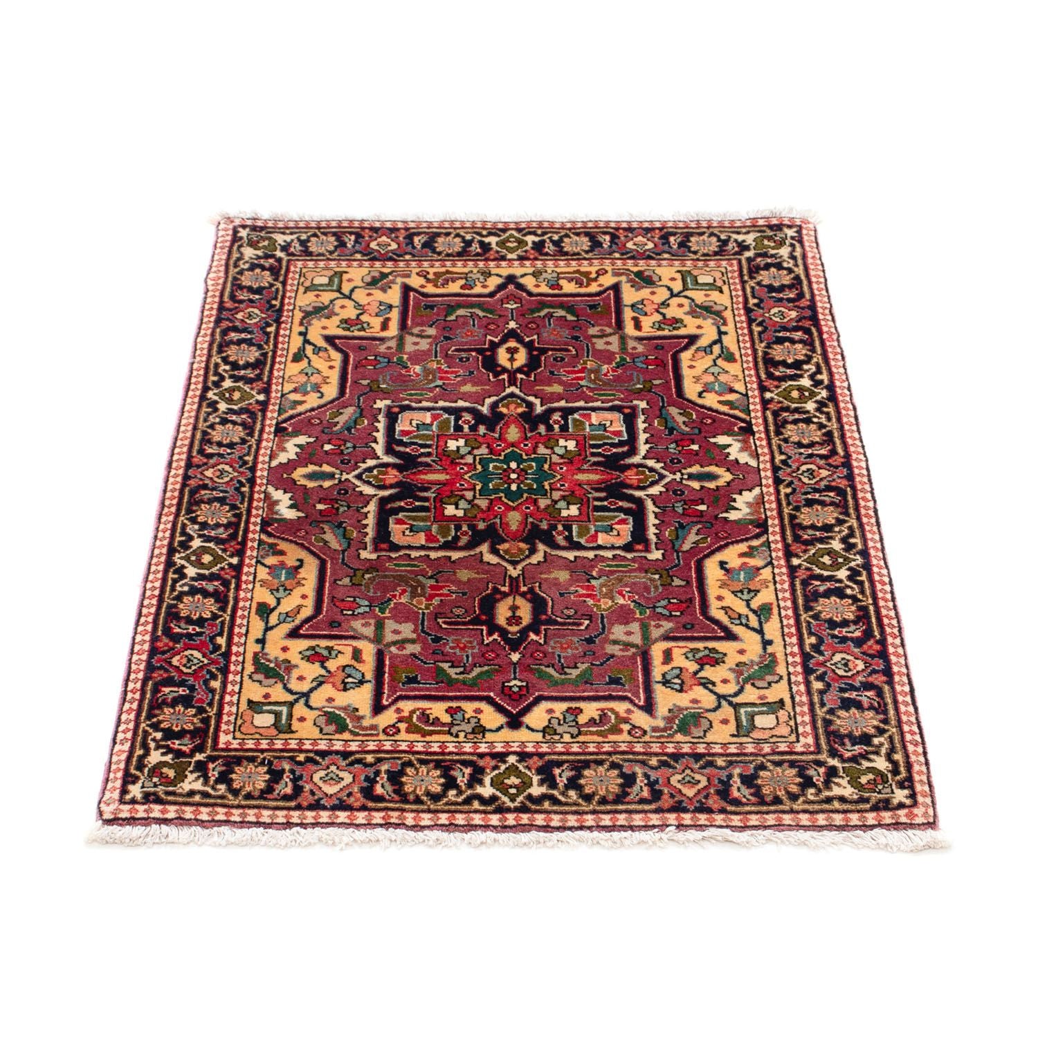Tapis persan - Tabriz - 84 x 60 cm - bleu foncé