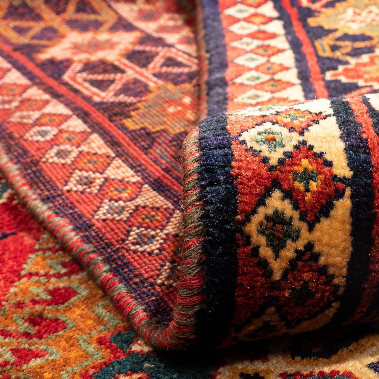 Tapis persan - Nomadic - 282 x 200 cm - rouge foncé