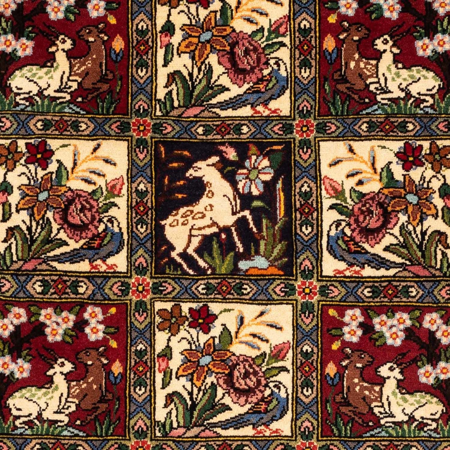 Tapis persan - Nomadic - 160 x 108 cm - rouge foncé