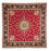 Tapis persan - Tabriz - Royal carré  - 254 x 254 cm - rouge