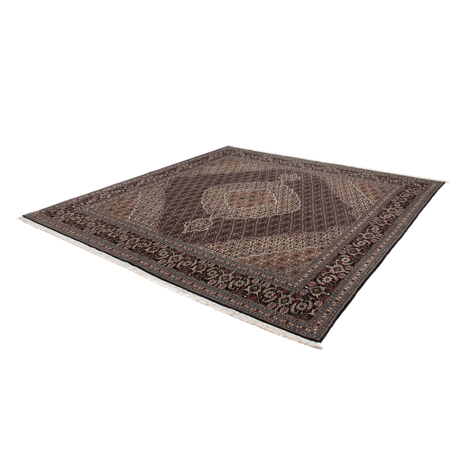 Tapis persan - Tabriz - Royal carré  - 251 x 249 cm - bleu foncé