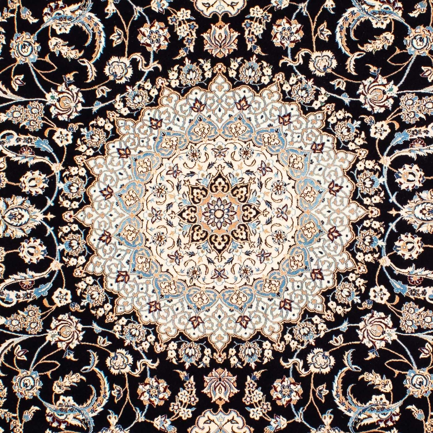 Tapis persan - Nain - Premium - 250 x 170 cm - bleu foncé