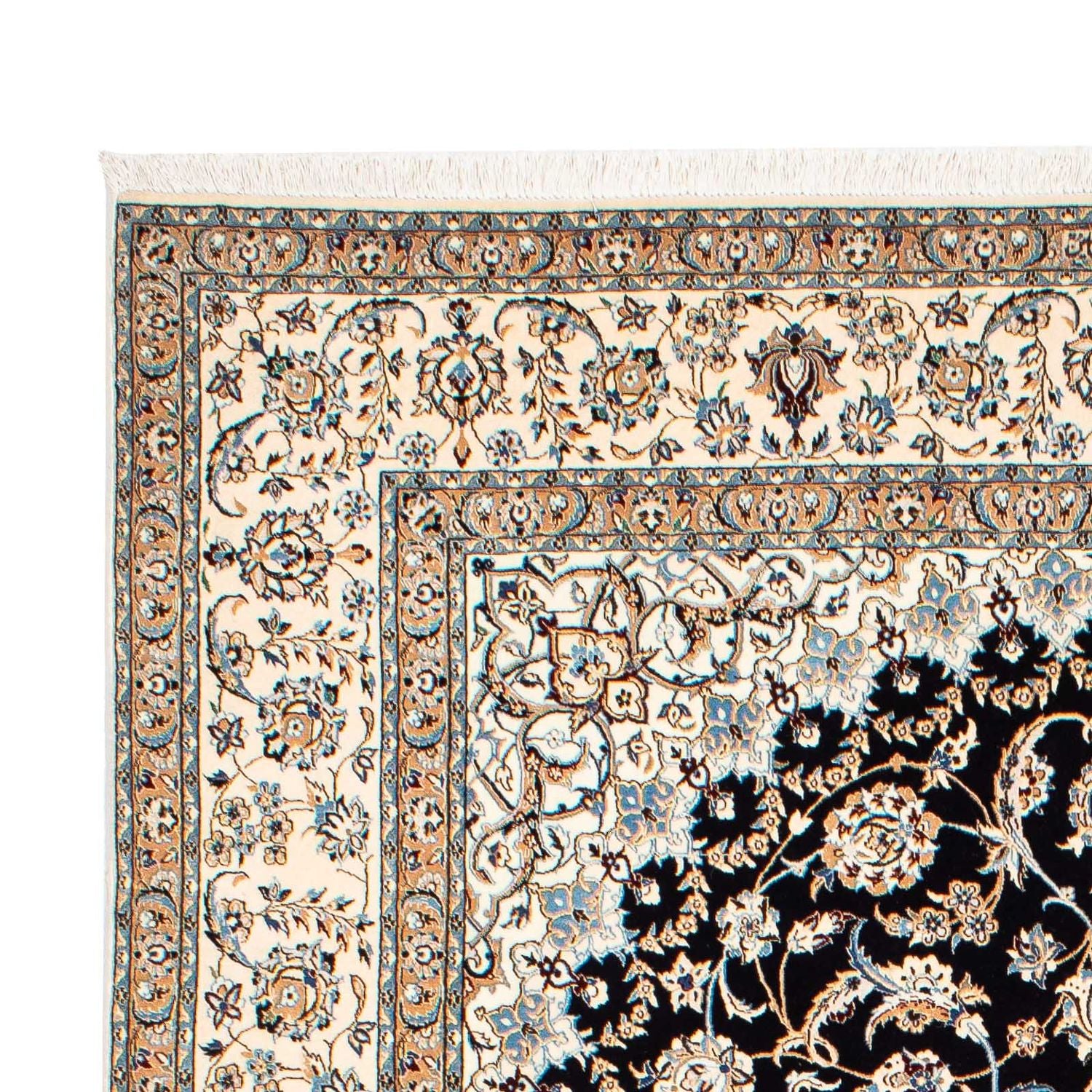 Tapis persan - Nain - Premium - 250 x 170 cm - bleu foncé