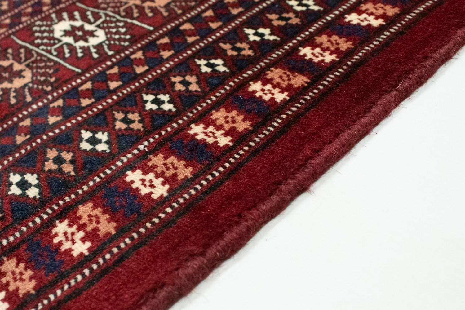 Tapis afghan - Boukhara - 240 x 200 cm - rouge