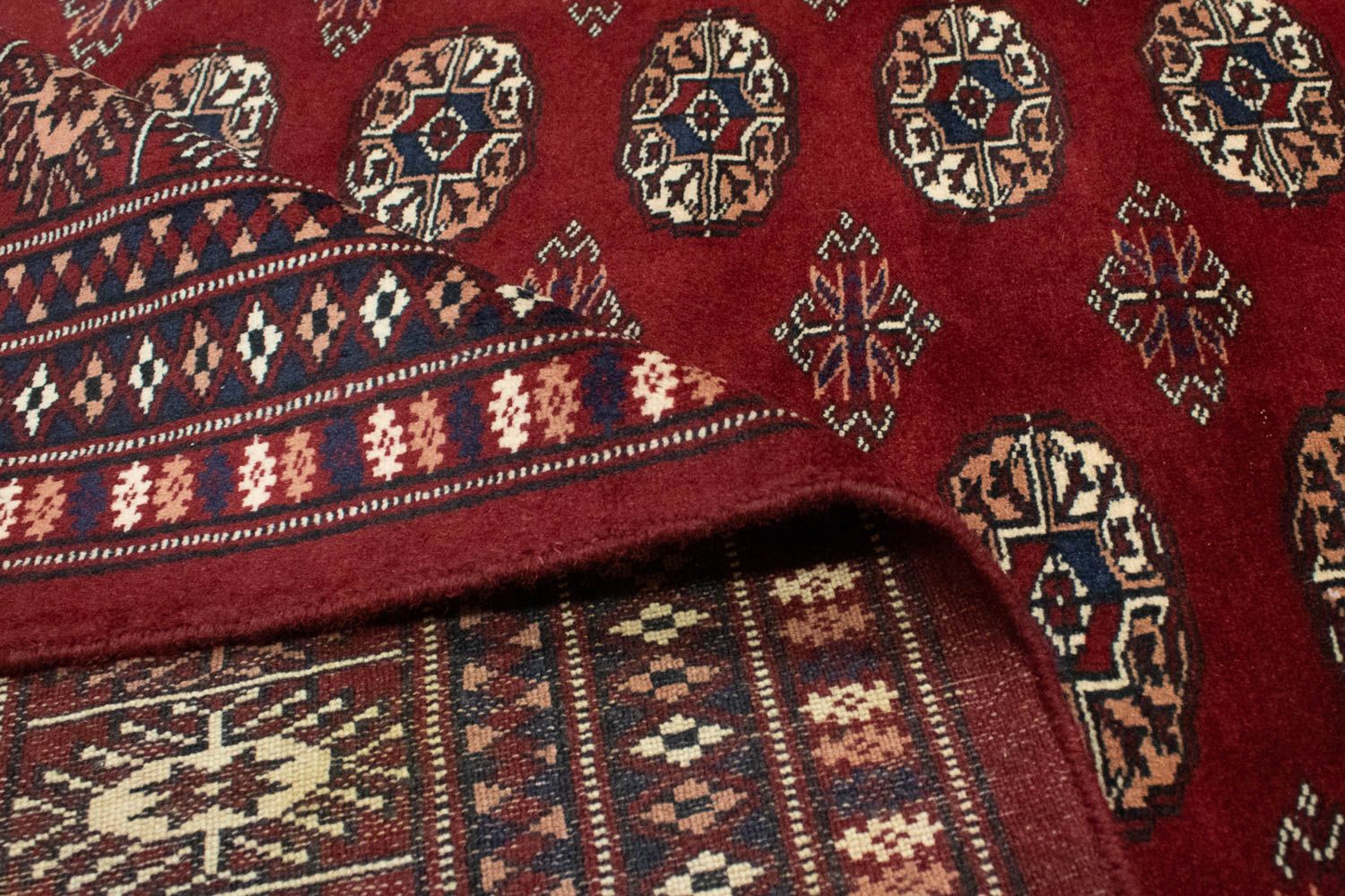 Tapis afghan - Boukhara - 240 x 200 cm - rouge