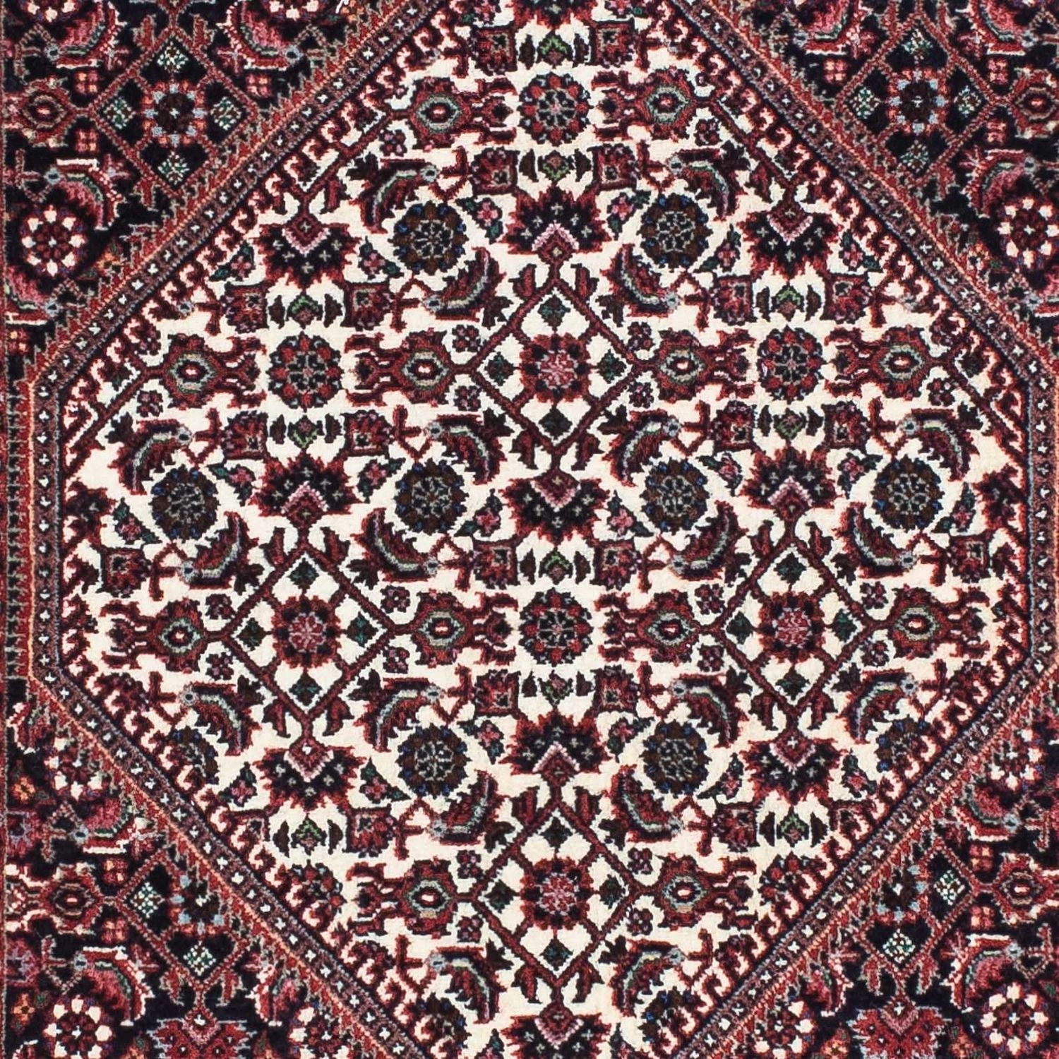 Tapis de couloir Tapis persan - Bidjar - 196 x 75 cm - bleu foncé
